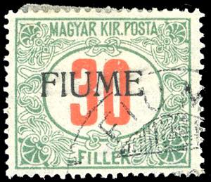 FIUME SEGNATASSE 1918/19 - 30 f. ... 