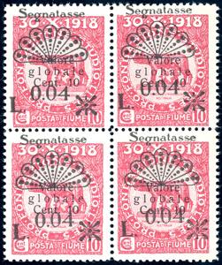 FIUME SEGNATASSE 1921 - 0,04 lire su 10 ... 