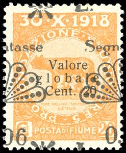 FIUME SEGNATASSE 1921 - 0,06 lire su 20 ... 