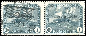 FIUME SEGNATASSE 1921 - 0,30 lire su 1 cor. ... 