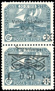 FIUME SEGNATASSE 1921 - 0,30 lire su 1 cor. ... 