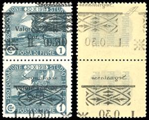 FIUME SEGNATASSE 1921 - 0,30 lire su 1 cor. ... 