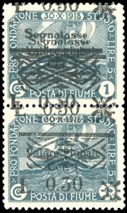 FIUME SEGNATASSE 1921 - 0,30 lire su 1 cor. ... 