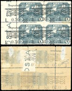 FIUME SEGNATASSE 1921 - 0,30 lire su 1 cor. ... 