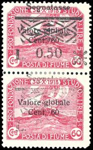 FIUME SEGNATASSE 1921 - 0,50 lire su 60 ... 