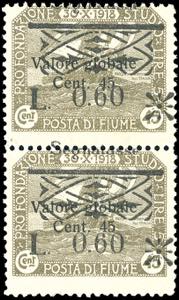 FIUME SEGNATASSE 1921 - 0,60 lire su 45 ... 