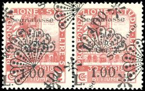 FIUME SEGNATASSE 1921 - 1 lira su 2 cor. ... 