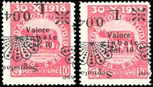 FIUME SEGNATASSE 1921 - 0,04 lire su 10 ... 