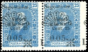 FIUME SEGNATASSE 1921 - 0,05 lire su 25 ... 