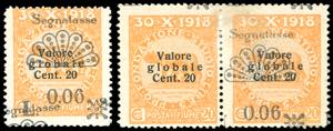 FIUME SEGNATASSE 1921 - 0,06 lire su 20 ... 
