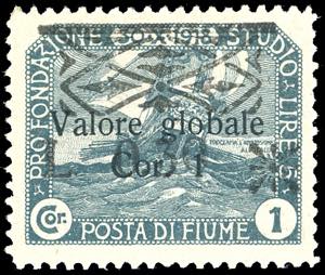 FIUME SEGNATASSE 1921 - 0,30 lire su 1 cor. ... 