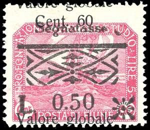 FIUME SEGNATASSE 1921 - 0,50 lire su 60 ... 