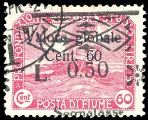 FIUME SEGNATASSE 1921 - 0,50 lire su 60 ... 