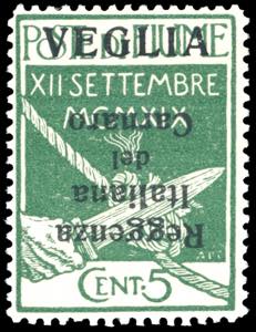 VEGLIA 1920 - 5 cent. soprastampa Reggenza ... 