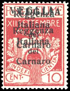 VEGLIA 1920 - 10 cent. doppie soprastampe ... 