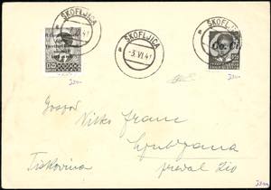 LUBIANA 1941 - 25 p. soprastampa a mano ... 