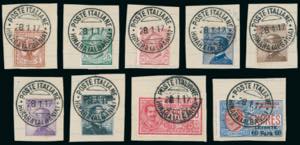 ALBANIA-HIMARA 1917 - Floreale, Leoni, ... 