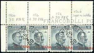 COSTANTINOPOLI 1908 - 30 pa. su 15 cent., ... 