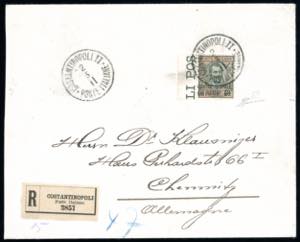 COSTANTINOPOLI 1911 - 40 pi. su 10 lire ... 