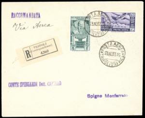 POSTA AEREA 1933 - 50 lire, posta aerea, e 5 ... 