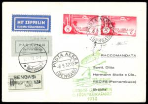 POSTA AEREA 1932 - 5 lire Soggetti Africani, ... 