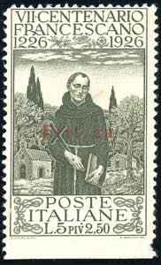 1926 - 5 + 2,50 lire San Francesco, non ... 