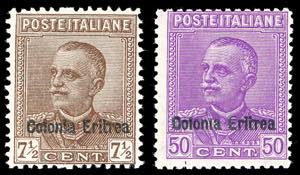1928/29 - Soprastampati Colonia Eritrea, ... 