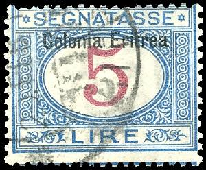 SEGNATASSE 1903 - 5 lire soprastampato in ... 