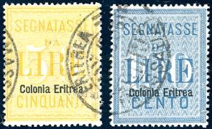 SEGNATASSE 1903 - 50 lire e 100 lire ... 