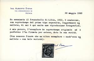 1912 - 5 cent. Leoni, soprastampa ... 