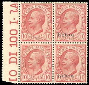 1912 - 10 cent. soprastampato, II tipo, ... 