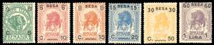 1922 - Soprastampati in moneta somala, serie ... 