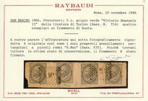 1866 - 5 cent. De La Rue, tiratura ... 