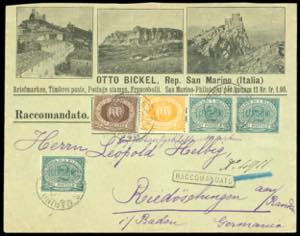 1893 - 2 cent. verde Cifra, tre esemplari, 5 ... 