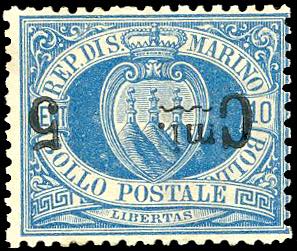1892 - 5 cent. su 10 cent., soprastampa ... 