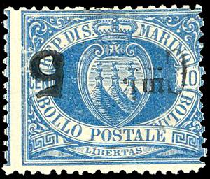 1892 - 5 cent. su 10 cent., soprastampa ... 