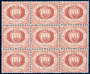 1899 - 10 cent. rosso bruno Stemma (28), ... 