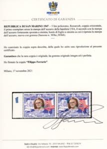 1947 - 5 lire Roosvelt, coppia ... 