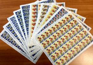 1957 - Fiori, serie completa in fogli di 50 ... 