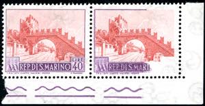 1966 - 40 lire Vedute, coppia orizzontala, ... 