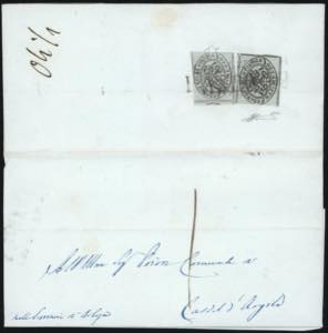 1854 - 1/2 baj grigio (1), due esemplari, ... 