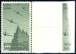 1946 - 50 lire Vedute, interspazio di gruppo ... 