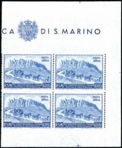 1950 - 200 lire UPU, non dentellato ... 