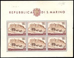 1951 - 300 lire UPU, foglietto (10), nuovo, ... 