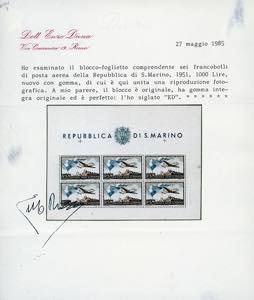 1951 - 1.000 Bandierone, foglietto ... 