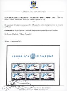 1951 - 1.000 Bandierone, foglietto ... 