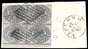 1864 - 1/2 baj violetto grigiastro (1A), ... 