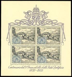 1952 - 50 lire Centenario francobolli Stato ... 