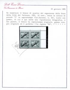 1931 - 10 cent. soprastampato ... 