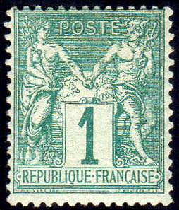 FRANCIA 1876 - 1 cent. Sage, I tipo (61), ... 